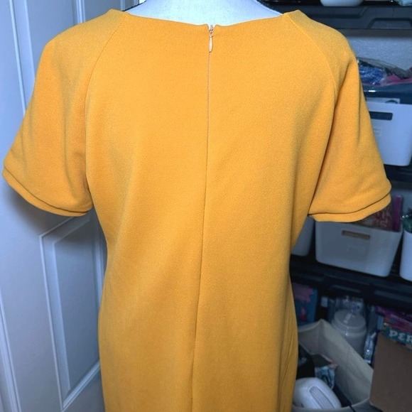 VICI Mustard Yellow Casual Shirt Style Dress Size Large Y2K Boho - Picture 4 of 5